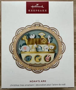 2024 Hallmark Keepsake Christmas Ornament Noahs Ark Baby's 1st Animals Bible - Picture 1 of 12