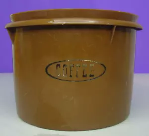 Vintage Tupperware Chocolate Brown Coffee Storage Container 263-7 (no lid) - Picture 1 of 10