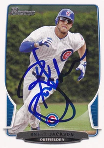 BRETT JACKSON CHICAGO CUBS SIGNED 2013 BOWMAN BASEBALL CARD ARIZONA DIAMONDBACKS - Picture 1 of 1