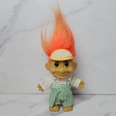 Troll de golf Russ My Lucky vintage pelo naranja 5" Foto 1 de 4
