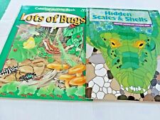 Animal & Insect Coloring Books Lot 2 ~ Lots of Bugs, Hidden Scales & Shells NEW