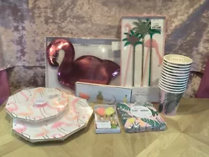 New Meri Meri UltimateTropical Party,cups,Napkins,picks,Toppers,plates,garland. - Picture 1 of 12