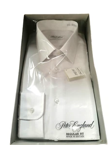 New Peter England Men's White Collar Shirt Size 14 1/2 37cm Reg Fit - Picture 1 of 6