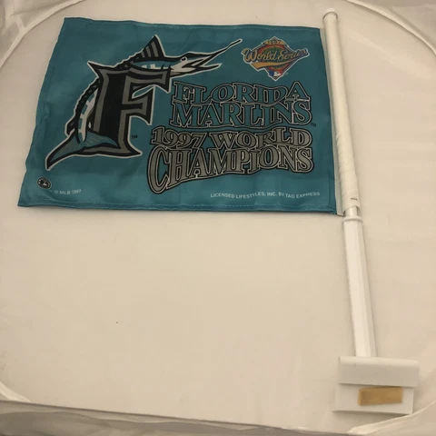 MLB Florida Marlins 1997 World Series Champions Double Sided Car Window Flag Cover