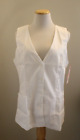 Vintage Uniflair White Nurse Uniform Sleeveless Scrub Shirt Small New w/Tags
