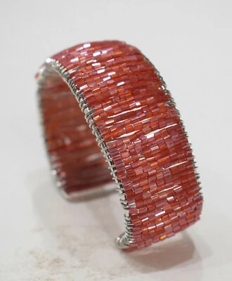 Pulseiras com punho de contas cores sortidas pulseiras ajustáveis - Imagem 1 de 4