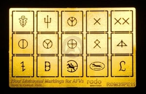 Marcas AFV divisionales Rado 1/35 German Heer (complementos RDM35PE09) RDM35PE11 - Imagen 1 de 1