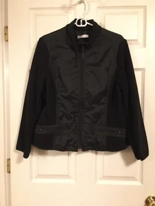Coldwater Creek Jacke schwarz durchgehender Reißverschluss vorne, Princess Seams Größe Petite XL - Bild 1 von 10