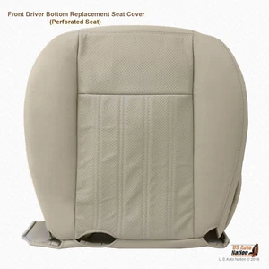 2003 2004 Lincoln Aviator 4WD Driver Bottom PERFORATED Leather Seat Cover Tan - Picture 1 of 7