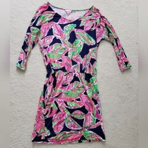 Lilly Pulitzer Cara in the Vias Floral Printed Dolman Sleeve Blouson Dress szXS - Picture 1 of 12