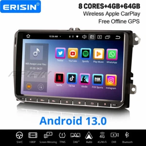 Radio de coche 9" Android 13 CarPlay Navi para VW Passat B6 Golf 5/6 Tiguan Polo Skoda - Imagen 1 de 19