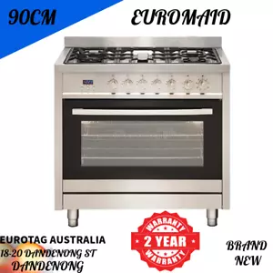 Euromaid 90cm Freestanding Electric Oven With Gas Cooktop, Stainless Steel GE9SS - Picture 1 of 3