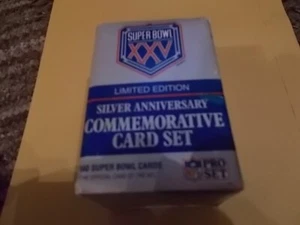 * SUPER BOWL XXV * Official LIMITED EDITION * SILVER ANNIVERSARY 160 CARDS, V.G. - Bild 1 von 1
