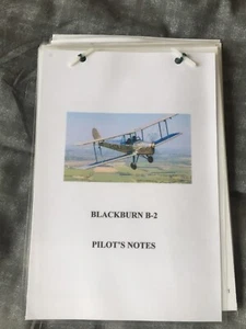Blackburn B2 Pilot's Notes - Picture 1 of 3