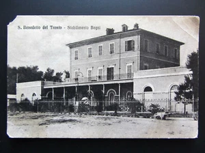 Original Postkarte gereist S. BENEDETTO DEL TRONTO Badeanstalt 1925 - Bild 1 von 2