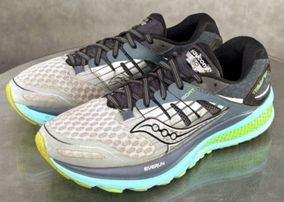 Zapatos para correr Saucony Triumph ISO 2 para mujer talla 8 gris azul aguamarina Foto 1 de 4