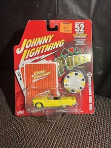 Johnny Lightning 1:64 Car 1956 Ford Thunderbird Convertible Poker Q Clubs Series - Picture 1 of 1