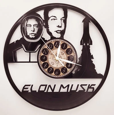 Vinyl Record Clock | Wall Art | Unique Gift | Elon Musk | FREE SHIPPING - Image 1 of 2