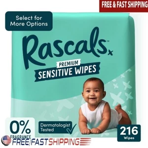 Sensitive Alcohol Free Baby Wipes Hypoallergenic Biodegradable Soft Cloth 216pcs - Picture 1 of 8