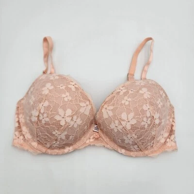 Sujetador Victoria’s Secret Talla 34D Dream Angels Forrado Encaje VS Melocotón Nuevo sin Etiquetas Foto 1 de 4