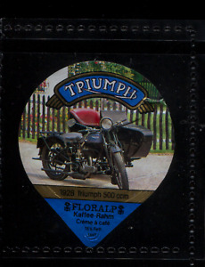 1928 Triumph 500 cm3 moteur vintage tasse lait café étiquette