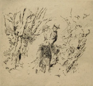 Edmund Fürst 1874-1955 Berlin / Radierung Paar beim Spaziergang / Tel Aviv Exil - Picture 1 of 24