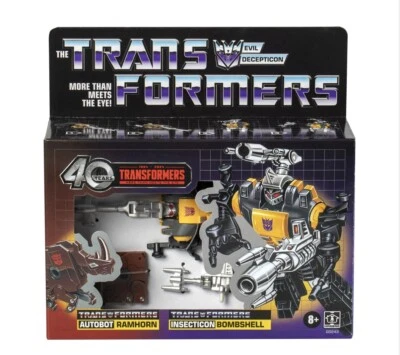 Transformers 40th Anniversary Retro (AUTOBOT RAMHORN & INSECTICON BOMBSHELL) 8+ - Image 1 of 4