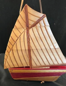 Gelenkholz Segelschiff Wandhänger Made in France - Bild 1 von 5