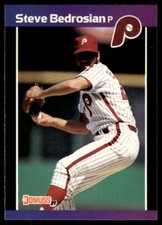 1989 Donruss Baseball Card Steve Bedrosian Philadelphia Phillies #75