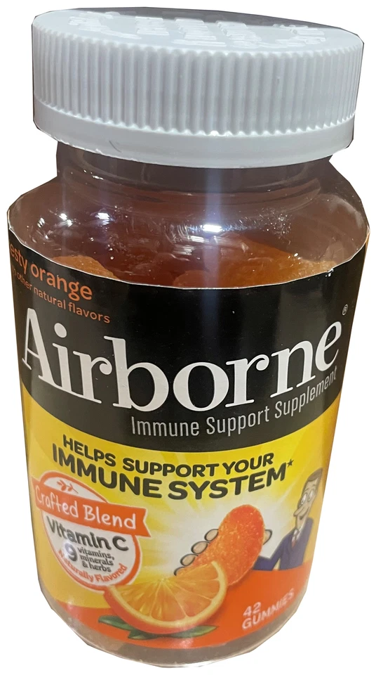 Airborne 750mg Vitamin C Immune Support Gummies Zesty Orange 42 ct EXP 2/26 - Image 1 of 1