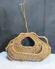 Vintage Large Wicker Twig Wall Pocket Basket Painted Idaho Mountain Cabin Find