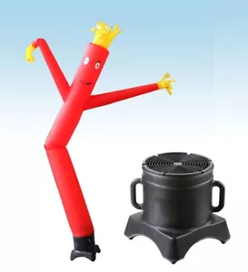 Werbung Schlauch Mann 12ft rot Blow Up wellig Fliegen Kerl mit Gebläse - Bild 1 von 4