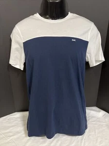 Camiseta para hombre Michael Kors azul y blanca talla S pequeña - Imagen 1 de 5