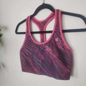 Champion Workout Women's Pink and Black Compression Sports Bra Size Large * - Picture 1 of 6