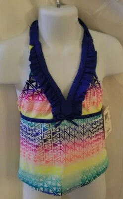 Girl's Joe Boxer Heart Swim Top New UPF 40 XS Swimwear Gift Pool Beach Summer - Image 1 of 2