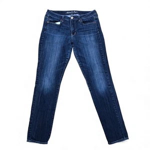 American Eagle Super Skinny Stretch Jeans Damen 12 Blau Dark Wash Denim - Bild 1 von 10