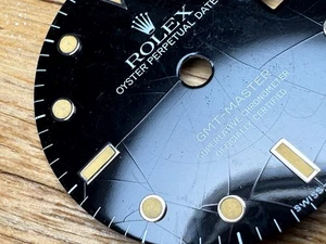 RARE ORIGINAL Vintage Rolex GMT-MASTER Black GLOSSY SPIDER Dial Never Refinished - Bild 1 von 9