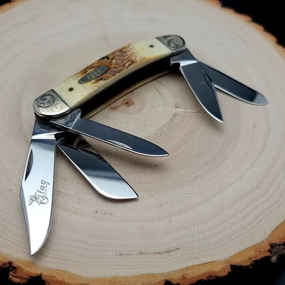 Estuche Raro XX EE. UU. TB5539 SS Ciervo Sowbelly 5 Hojas - Refuerzos Desplazados - Serie #76 Foto 1 de 4