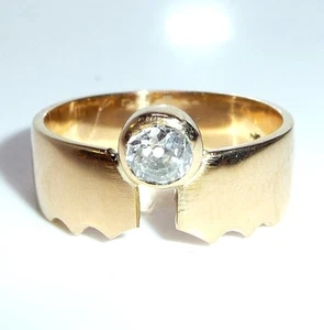 Ring 750 Gelbgold 0.42ct. Diamant Größe 54 / 17,2 mm änderbar 5,8g - Bild 1 von 19