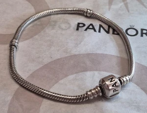 Genuine Pandora Moments Sterling Silver Snake Chain Bracelet 20cm S925 ALE - Picture 1 of 6