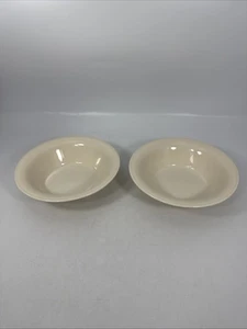 Set Of 2 Rare Corelle BEIGE Cereal Bowls 6 1/8" - Picture 1 of 5