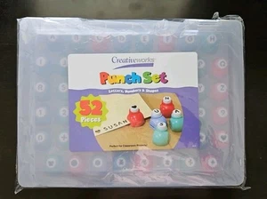 Creative Works 52 Piece Paper Punch Set. Letters, Numbers Punctuation/Shapes NEW - Picture 1 of 2