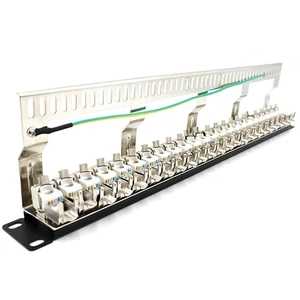 Panneau de Brassage Cat7 24Port CAT7 / CAT6A Panneau de Brassage EntièR8879 - Photo 1/7