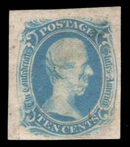 MOMEN: US CSA #9 IMPERF UNUSED NO GUM LOT #95201* - Picture 1 of 2