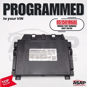 🚩 VIN PROGRAMMED PLUG & PLAY TCM TCU MOPAR CHRYSLER DODGE JEEP 05150186AE 🚩 - Picture 1 of 5