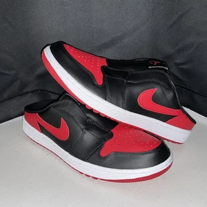 Air Jordan 1 Mule Golf Shoes Bred Black Red White FJ1214-001 Sz 10.5 - Picture 1 of 7