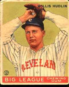 Goudey Willis Hudlin 1933 #96 pobre relleno de baja calidad - Imagen 1 de 2