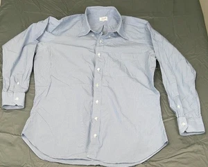 Hamilton Hemd Herren 16 blau weiß gestreift elegant Langarm Knopfleiste klassisch - Bild 1 von 7