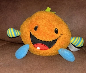 Fisher Price Giggle Gang Laughing Orange Monster Baby 9" Peluche Bambola Giocattolo 2011 - Foto 1 di 9