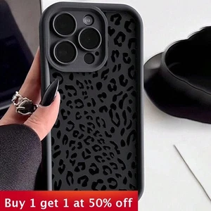 For iPhone 16 Pro Max 15 14 13 12 11 8 XR Personalized Leopard-Print Phone Case - Picture 1 of 6
